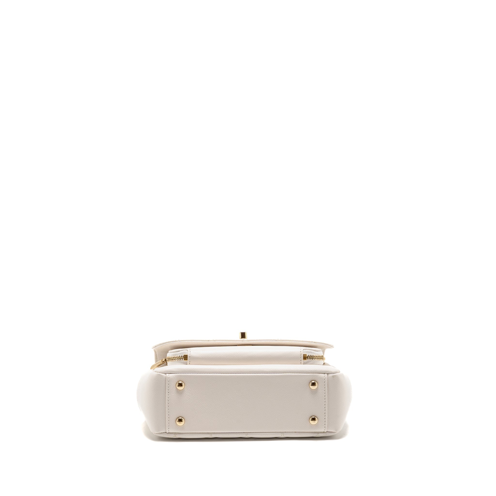 CHANEL MEDIUM BUSINESS AFFINITY CAVIAR WHITE LGHW