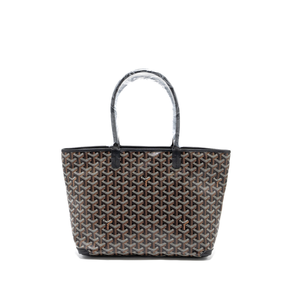GOYARD ARTOIS PM TOTE BAG GOYARDLINE CANVAS BLACK SHW
