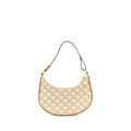 CELINE MEDIUM AVA BAG TRIOMPHE CANVAS/CALFSKIN WHITE/BROWN GHW