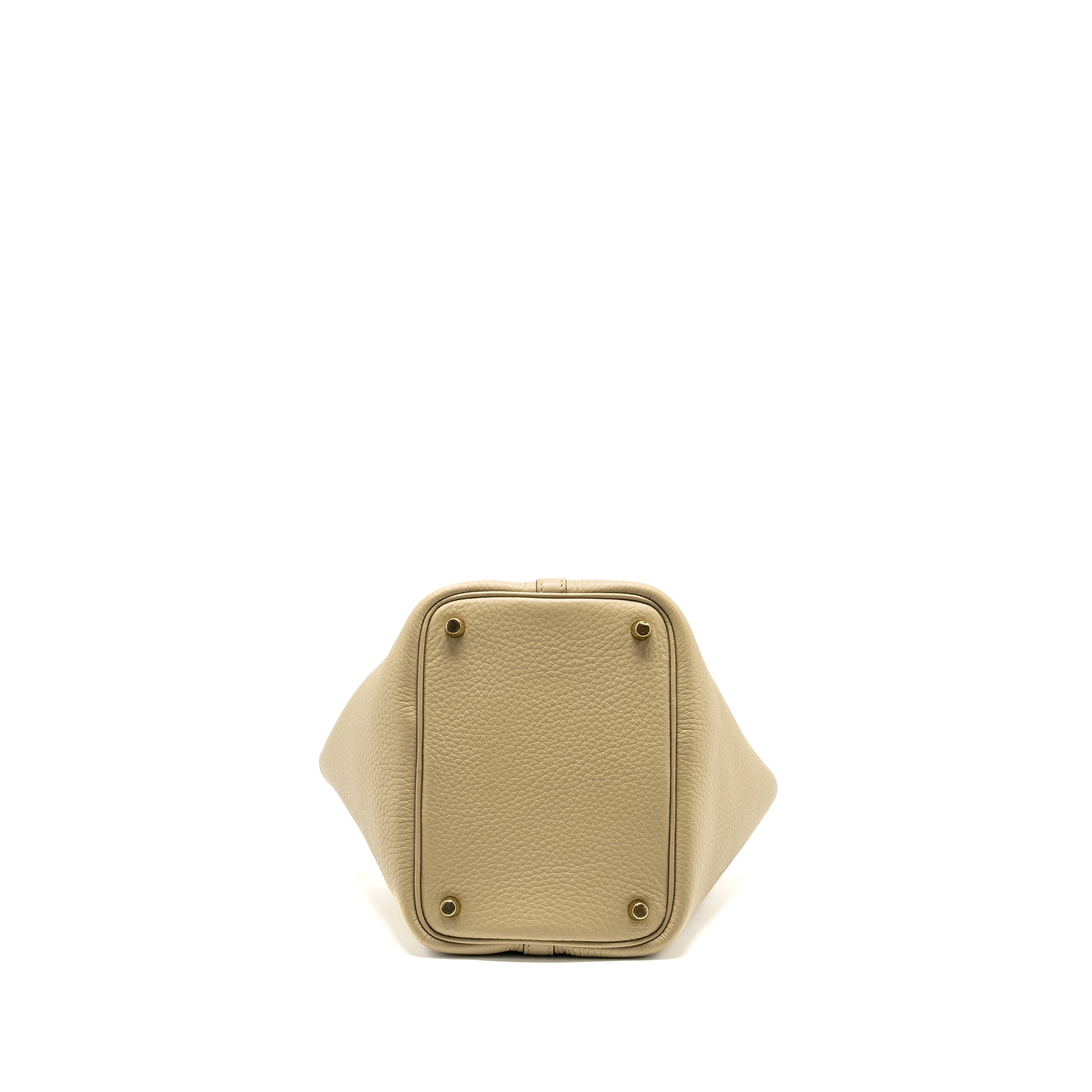 HERMES PICOTIN 18 LOCK BAG CLEMENCE 8Q BEIGE MARFA GHW