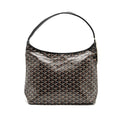 GOYARD BOHEME HOBO BAG GOYARDINE CANVAS/CALFSKIN BLACK SHW