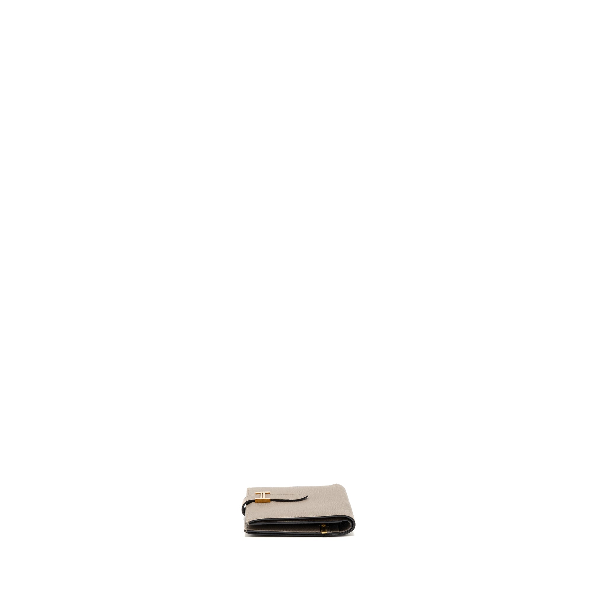 HERMES BEARN COMPACT WALLET EPSOM GRIS ASPHAL GHW