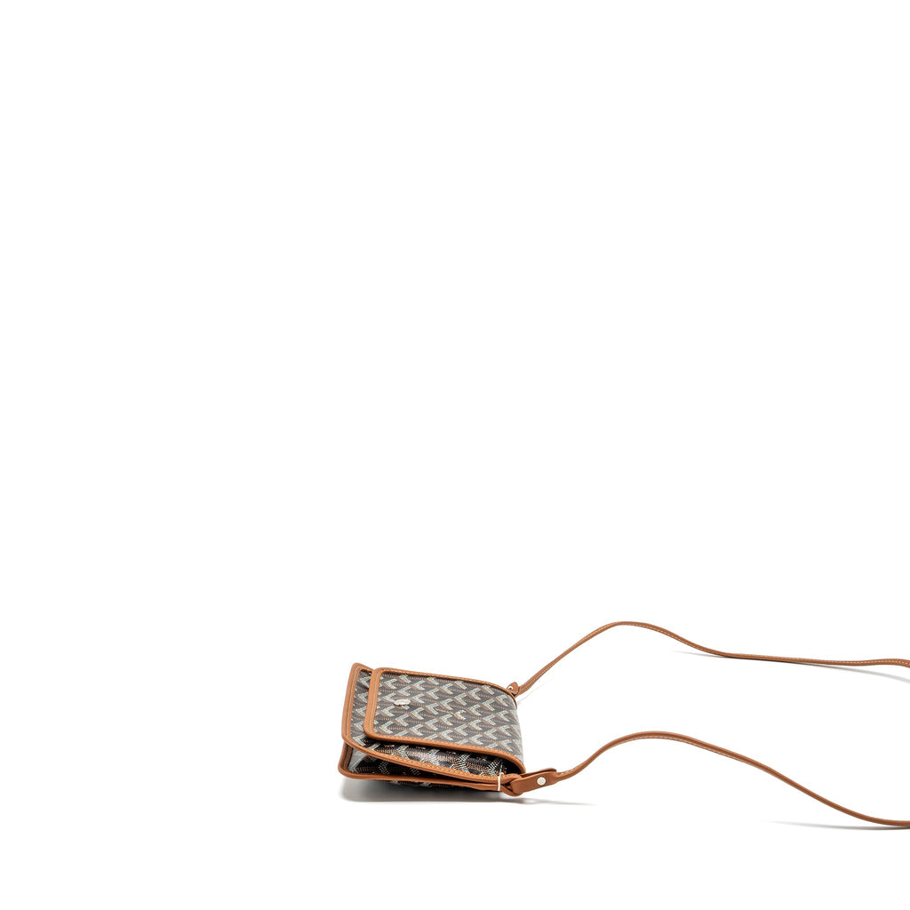 GOYARD PORTEFEUILLE POCHETTE PLUMET GOYARDINE CANVAS/LEATHER NOIR/NATUREL SHW