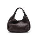 BOTTEGE VENETA HOBO BAG NAPPA BROWN BLACK HARDWARE