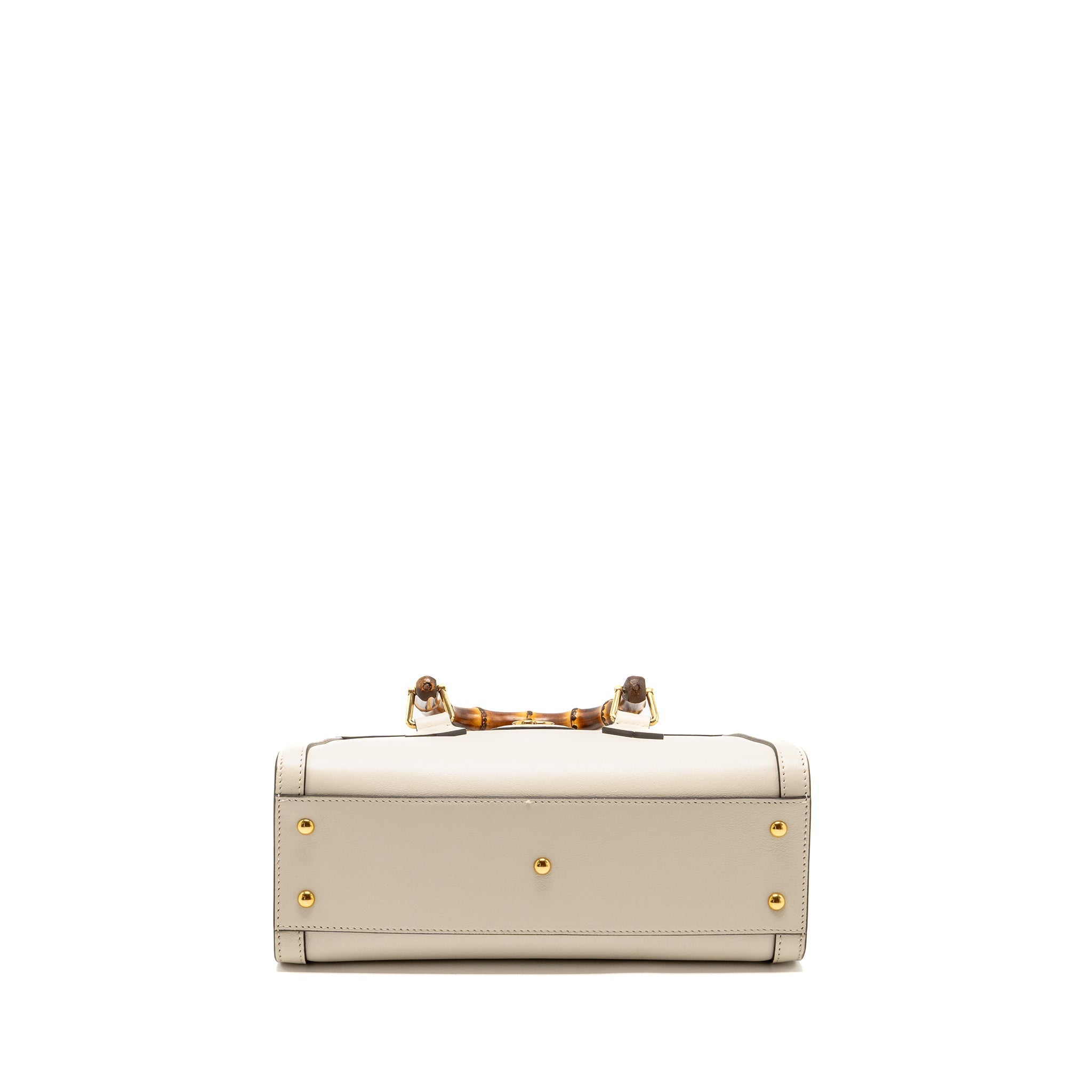 GUCCI SMALL DIANA TOTE BAG CALFSKIN WHITE GHW