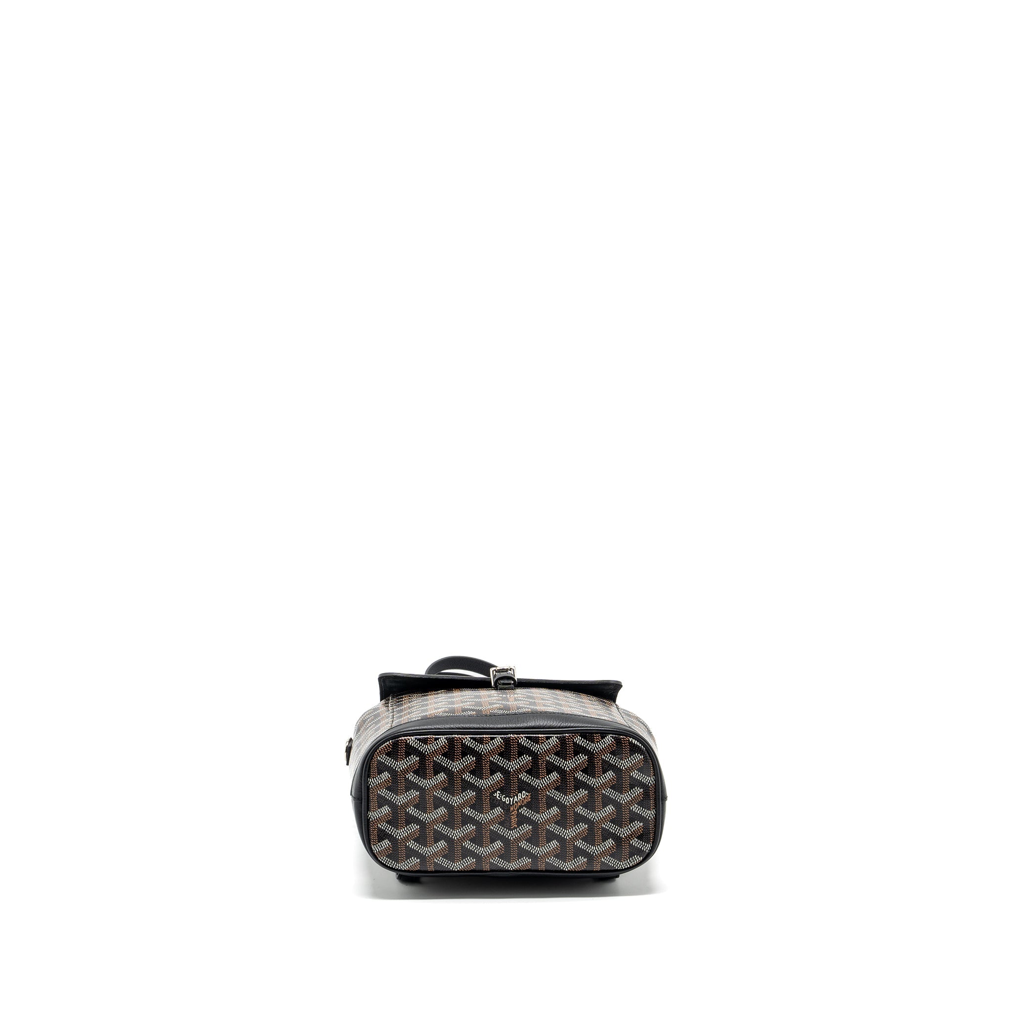 GOYARD MINI ALPIN BACKPACK GOYRADLINE CANVAS / LEATHER BLACK SHW
