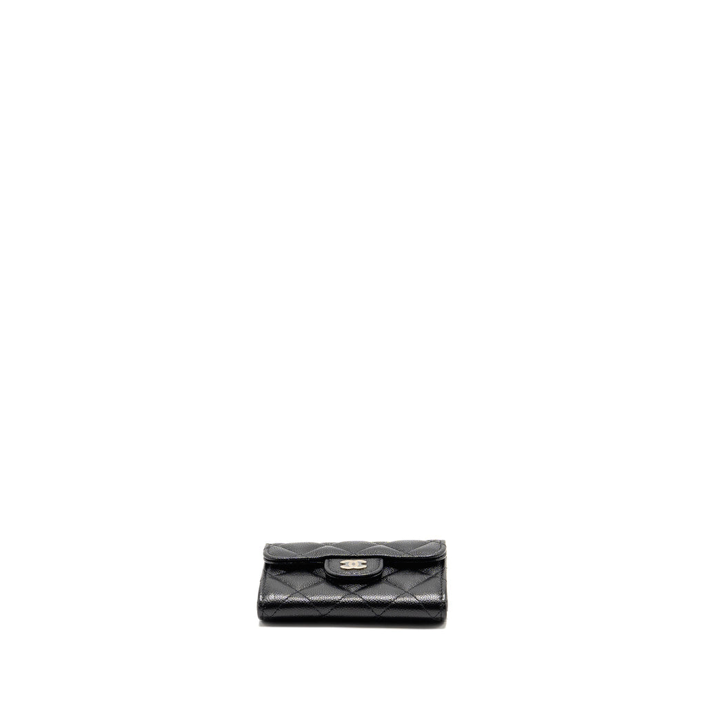 CHANEL CLASSIC FLAP CARD HOLDER CAVIAR BLACK LGHW (MICROCHIP)