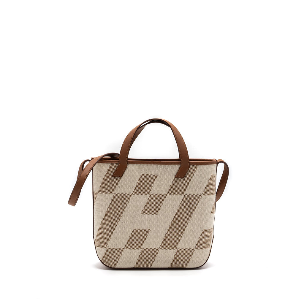 HERMES CABAS H EN BIAIS 27 BAG NATUREL/GOLD