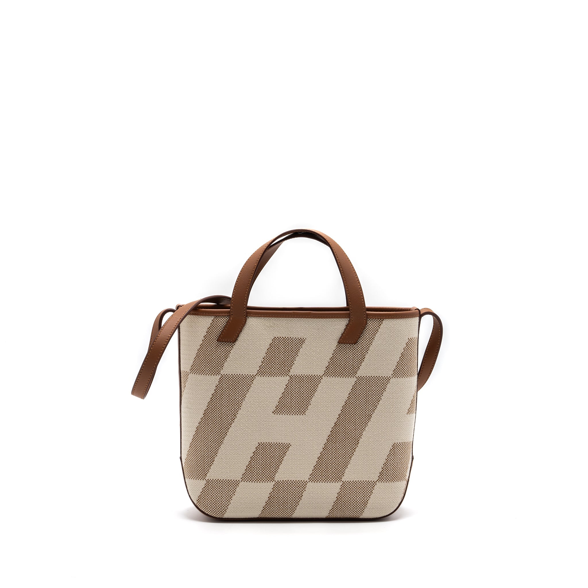 HERMES CABAS H EN BIAIS 27 BAG NATUREL/GOLD