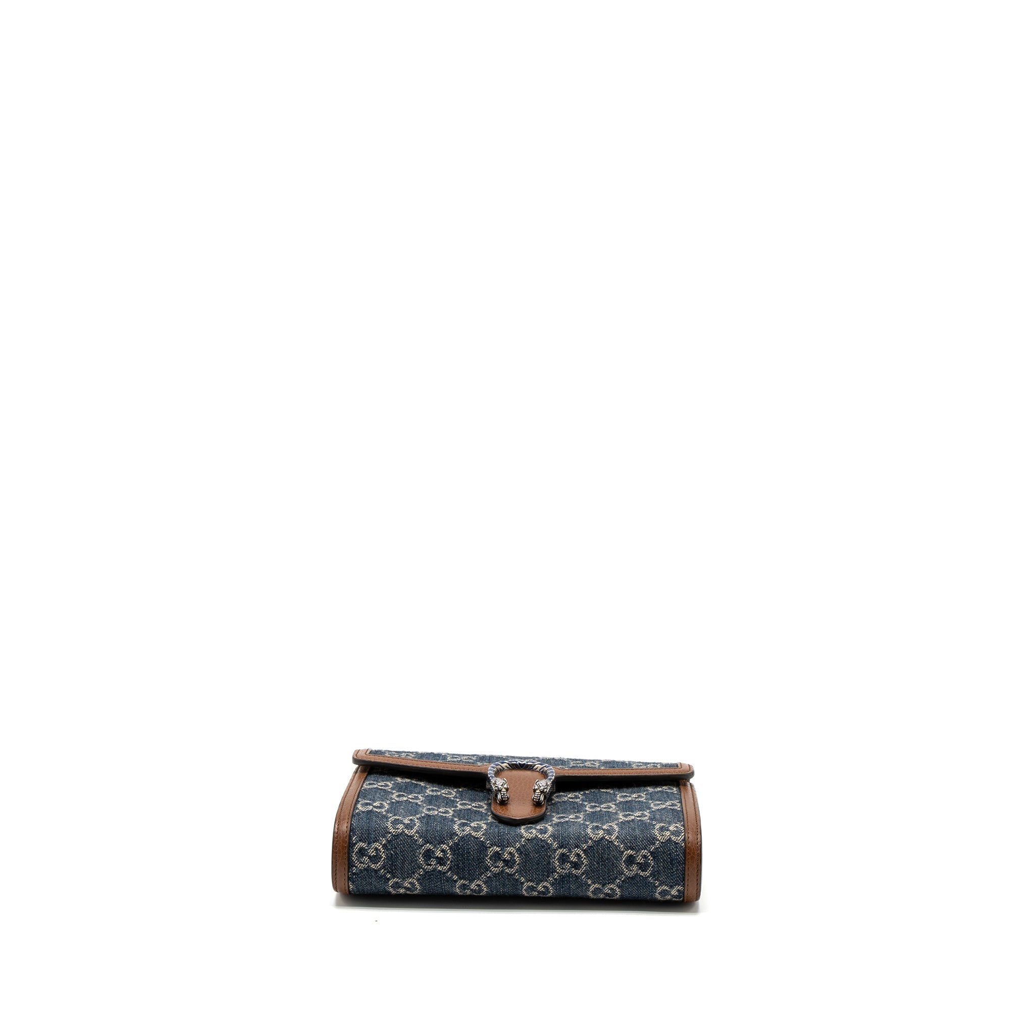 GUCCI DIONYSUS CHAIN WALLET GG SUPREME DENIM/LEATHER MULTICOLOUR HARDWARE