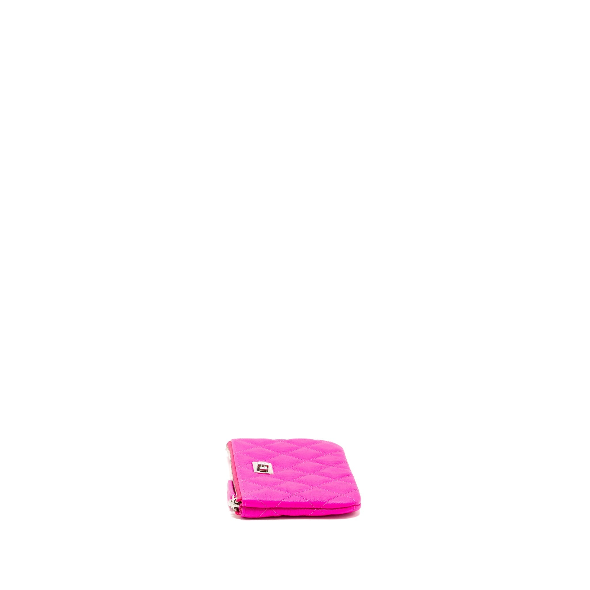 CHANEL SMALL REISSUE 2.55 O CASE POUCH GOATSKIN PINK SHW