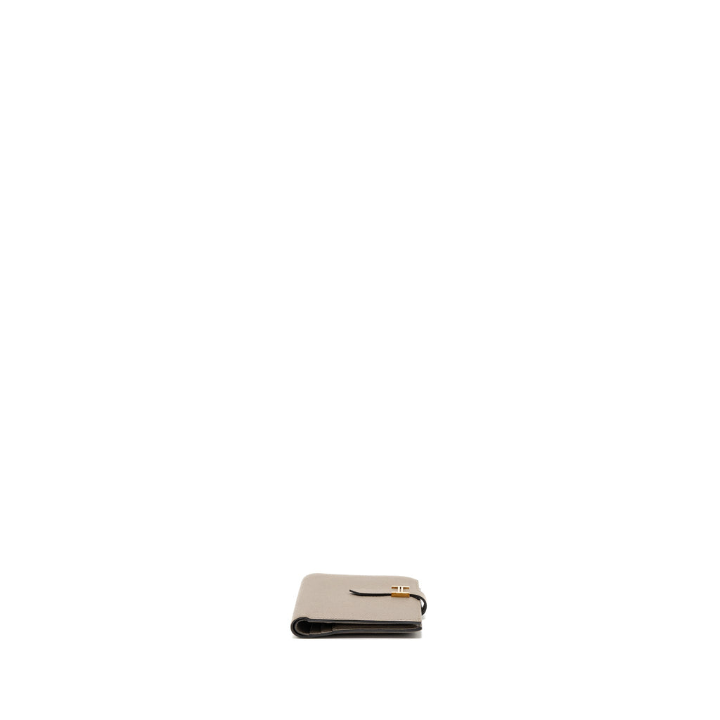 HERMES BEARN COMPACT WALLET EPSOM GRIS ASPHAL GHW