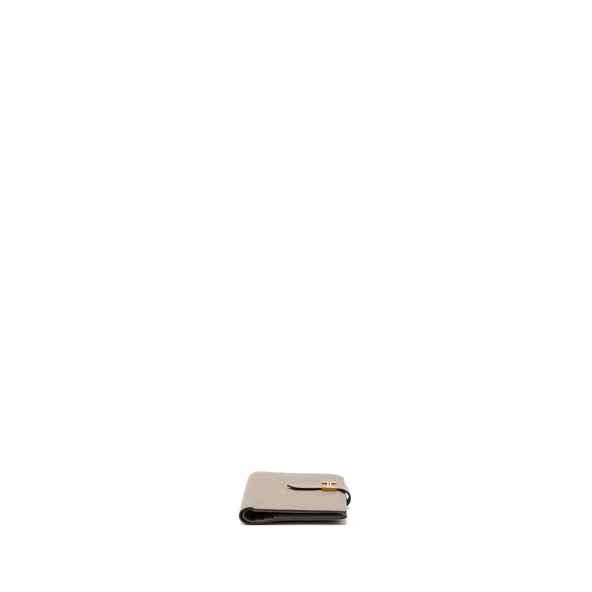HERMES BEARN COMPACT WALLET EPSOM GRIS ASPHAL GHW