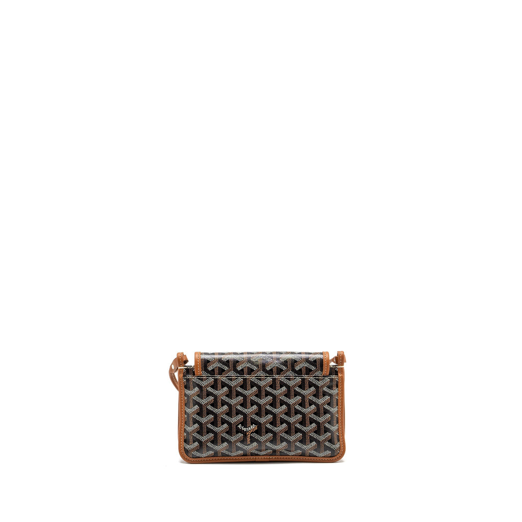 GOYARD PORTEFEUILLE POCHETTE PLUMET GOYARDINE CANVAS/LEATHER NOIR/NATUREL SHW