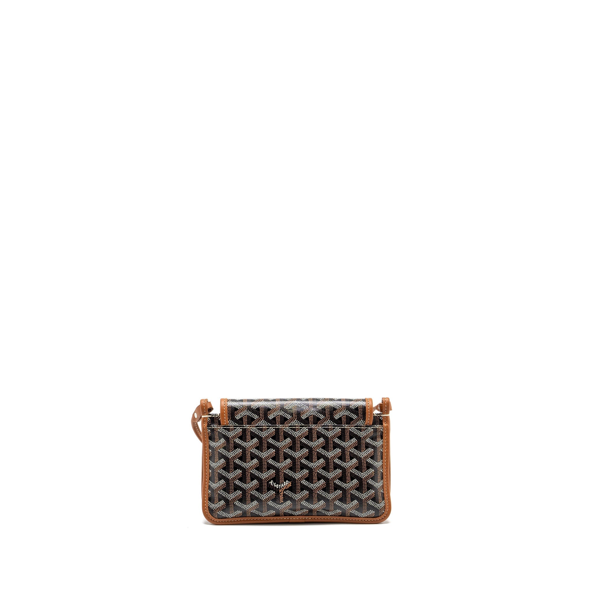 GOYARD PORTEFEUILLE POCHETTE PLUMET GOYARDINE CANVAS/LEATHER NOIR/NATUREL SHW