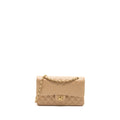 CHANEL MEDIUM CLASSIC DOUBLE FLAP BAG CAVIAR BEIGE GHW (MICROCHIP)