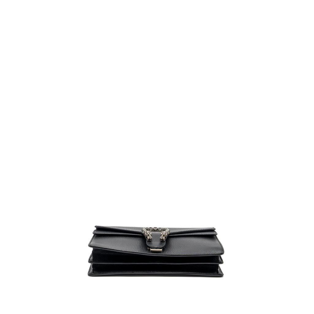GUCCI DIONYSUS SHOULDER BAG CALFSKIN BLACK RUTHENIUM HARDWARE