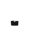 CHANEL SMALL BOY ZIP POUCH SHINY GRAINED CALFSKIN BLACK GHW