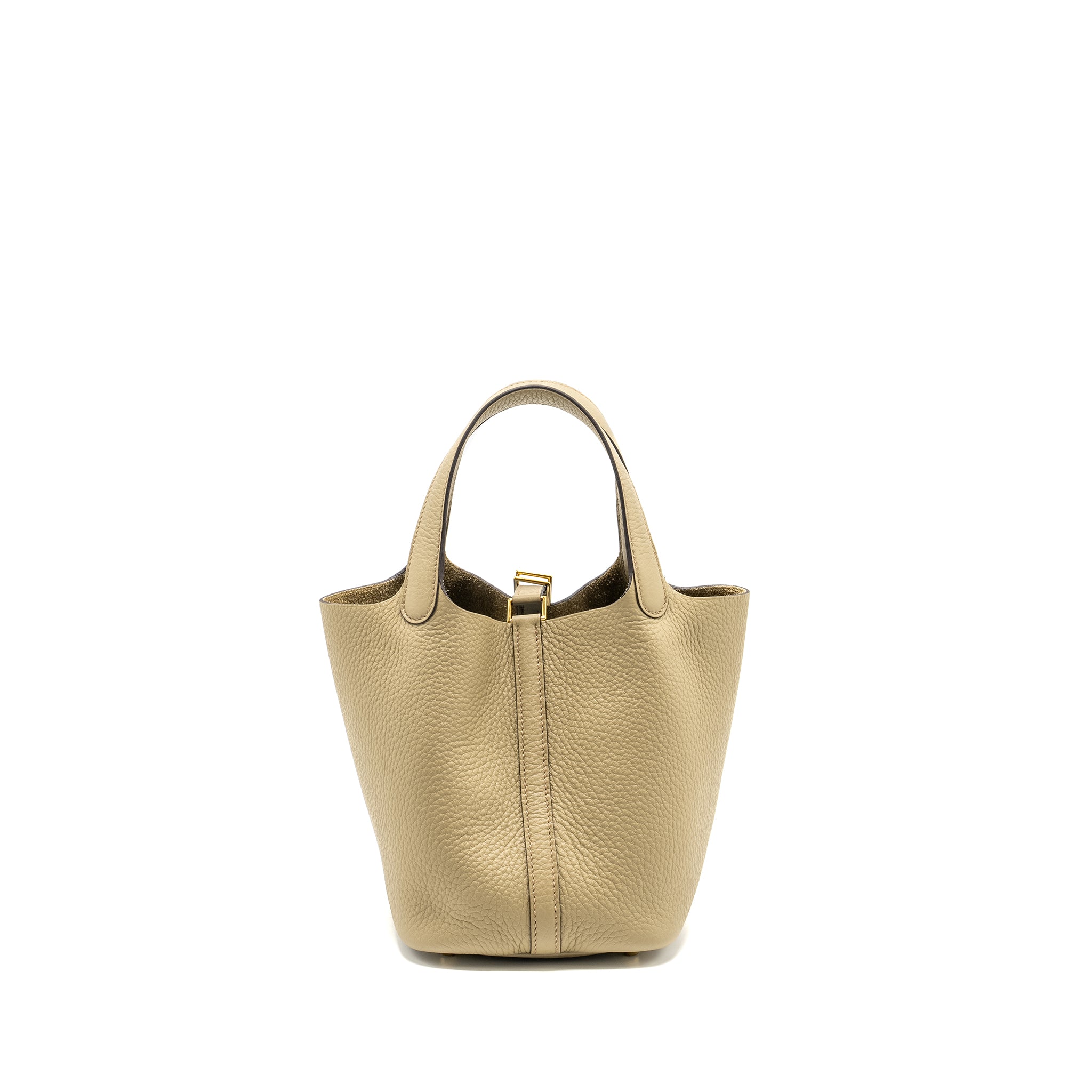 HERMES PICOTIN 18 LOCK BAG CLEMENCE 8Q BEIGE MARFA GHW
