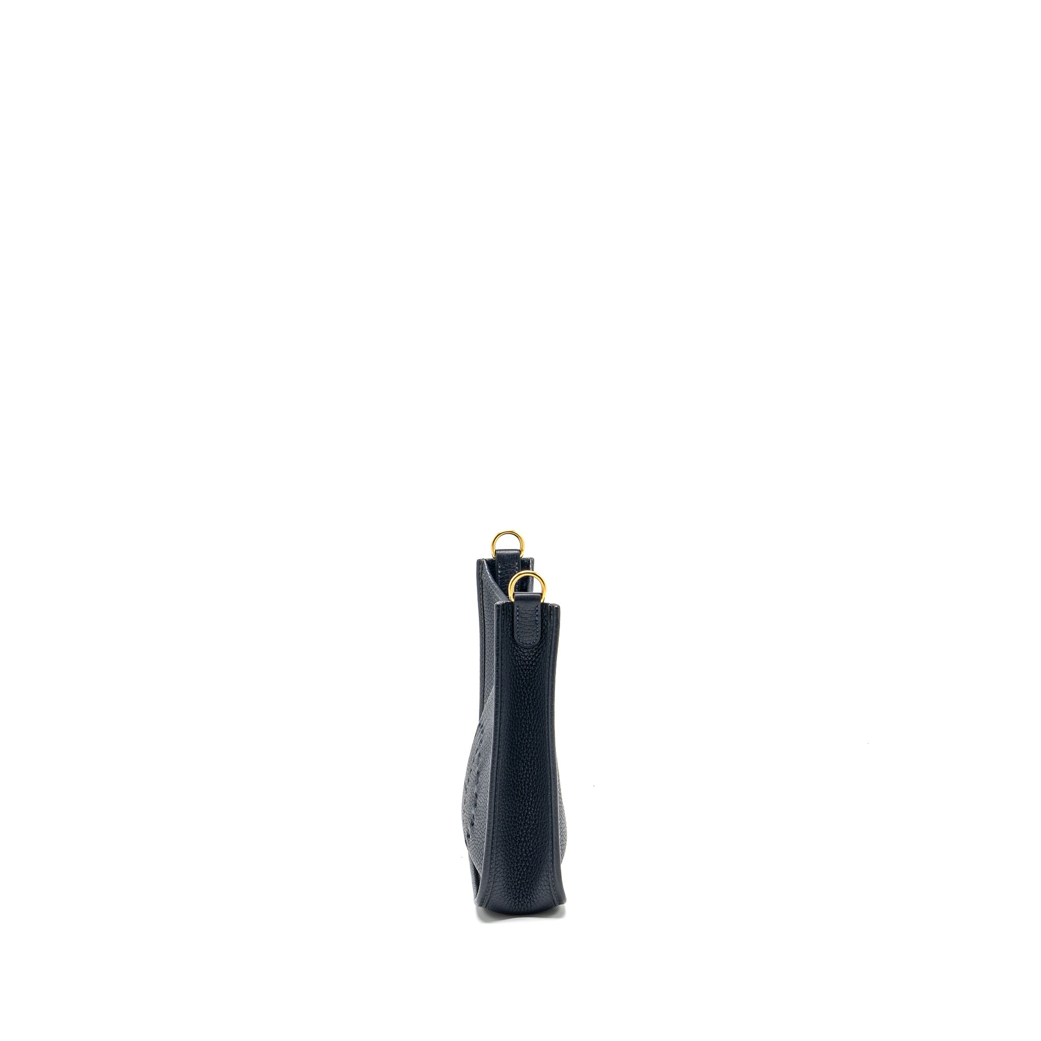 HERMES MINI EVELYN CLEMENCE BLUE NUIT GHW