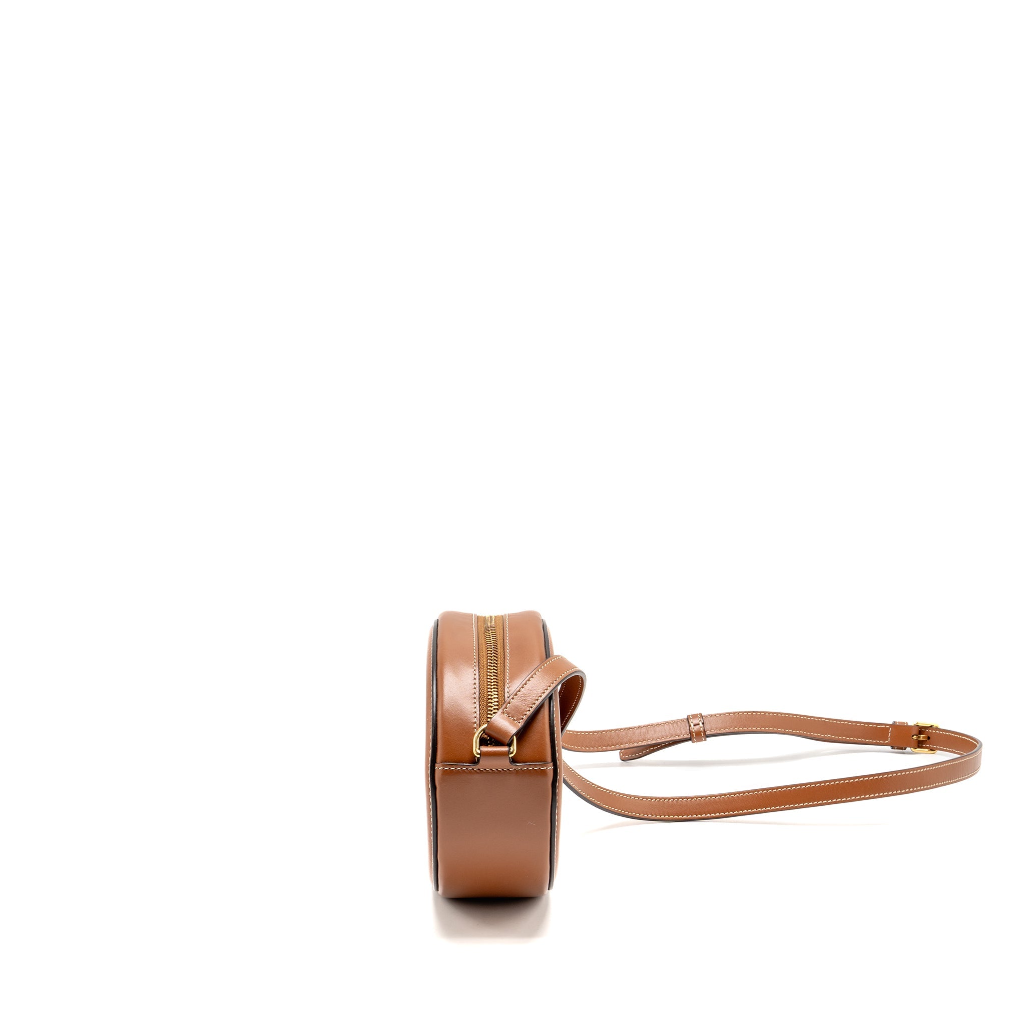 CELINE OVAL BAG TRIOMPHE SMOOTH CALFSKIN TAN GHW