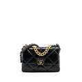 CHANEL LARGE 19 BAG LAMBSKIN BLACK GHW