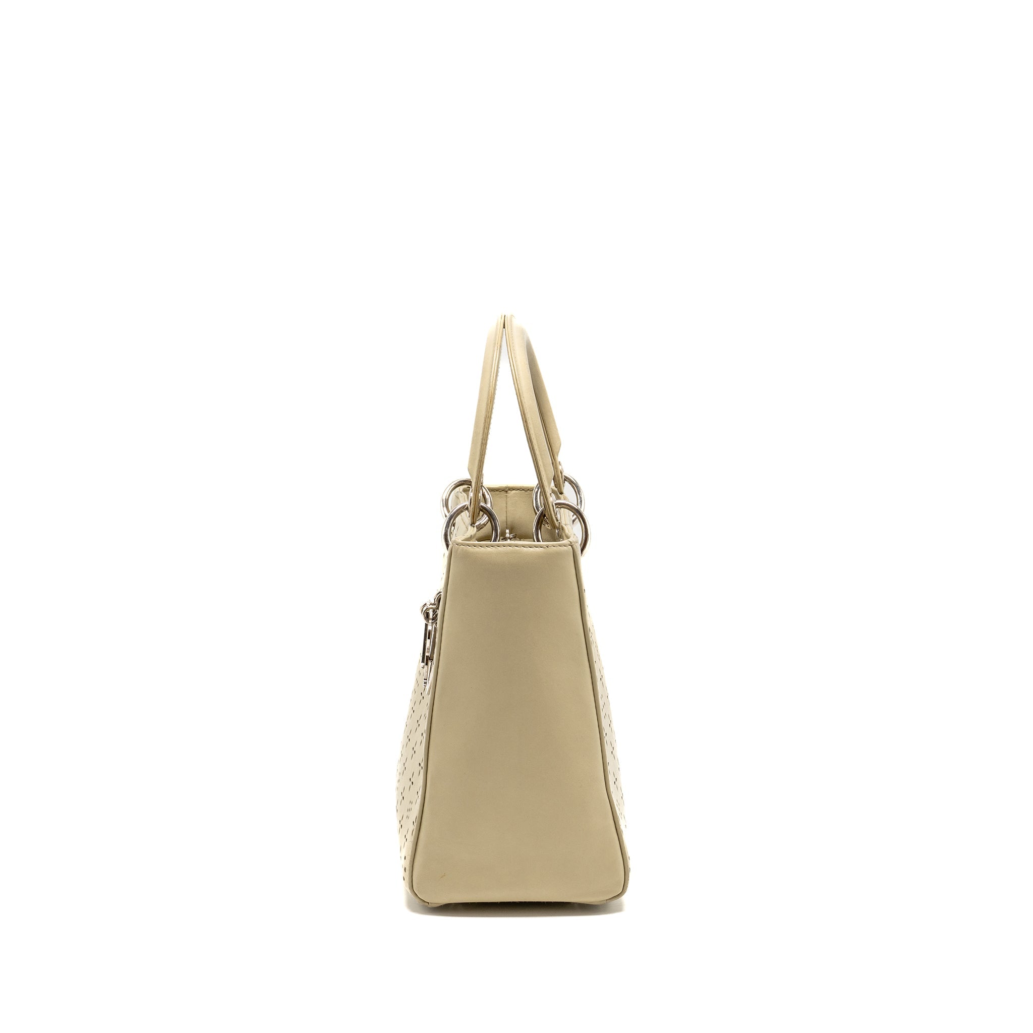 DIOR MEDIUM LADY DIOR LEATHER BEIGE SHW
