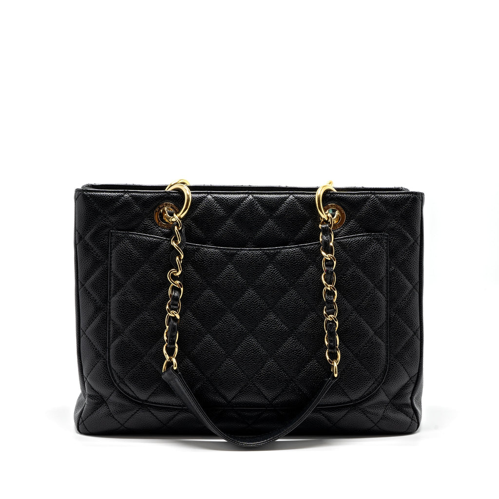 CHANEL GRAND SHOPPING TOTE CAVIAR BLACK GHW