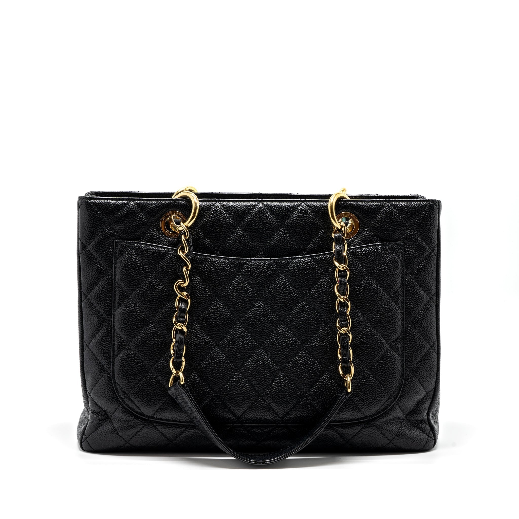 CHANEL GRAND SHOPPING TOTE CAVIAR BLACK GHW