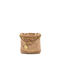 CHANEL MINI 22 BAG CALFSKIN DARK BEIGE GHW (MICROCHIP)