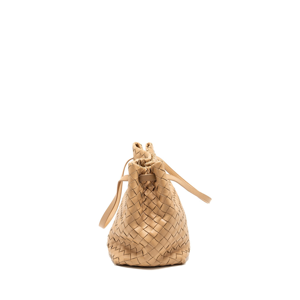 BOTTEGA VENETA GARDA TOTE BAG INTRECCIATO LAMBSKIN BEIGE GHW