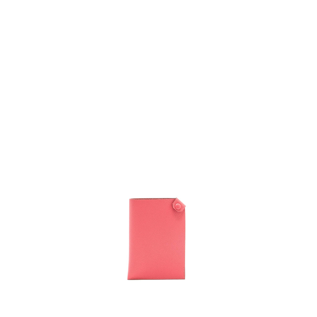 HERMES TARMAC PASSPORT HOLDER EPSOM ROSE AZALEE SHW
