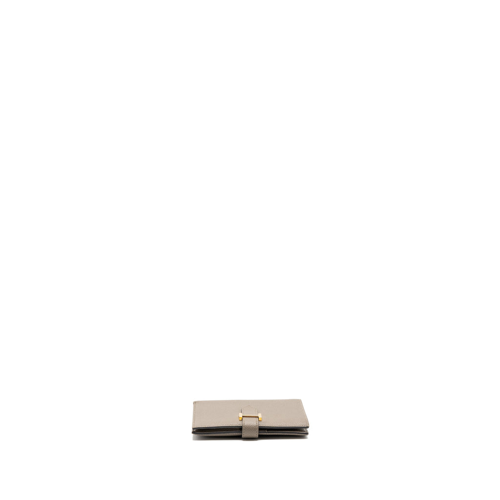 HERMES BEARN COMPACT WALLET EPSOM GRIS ASPHAL GHW