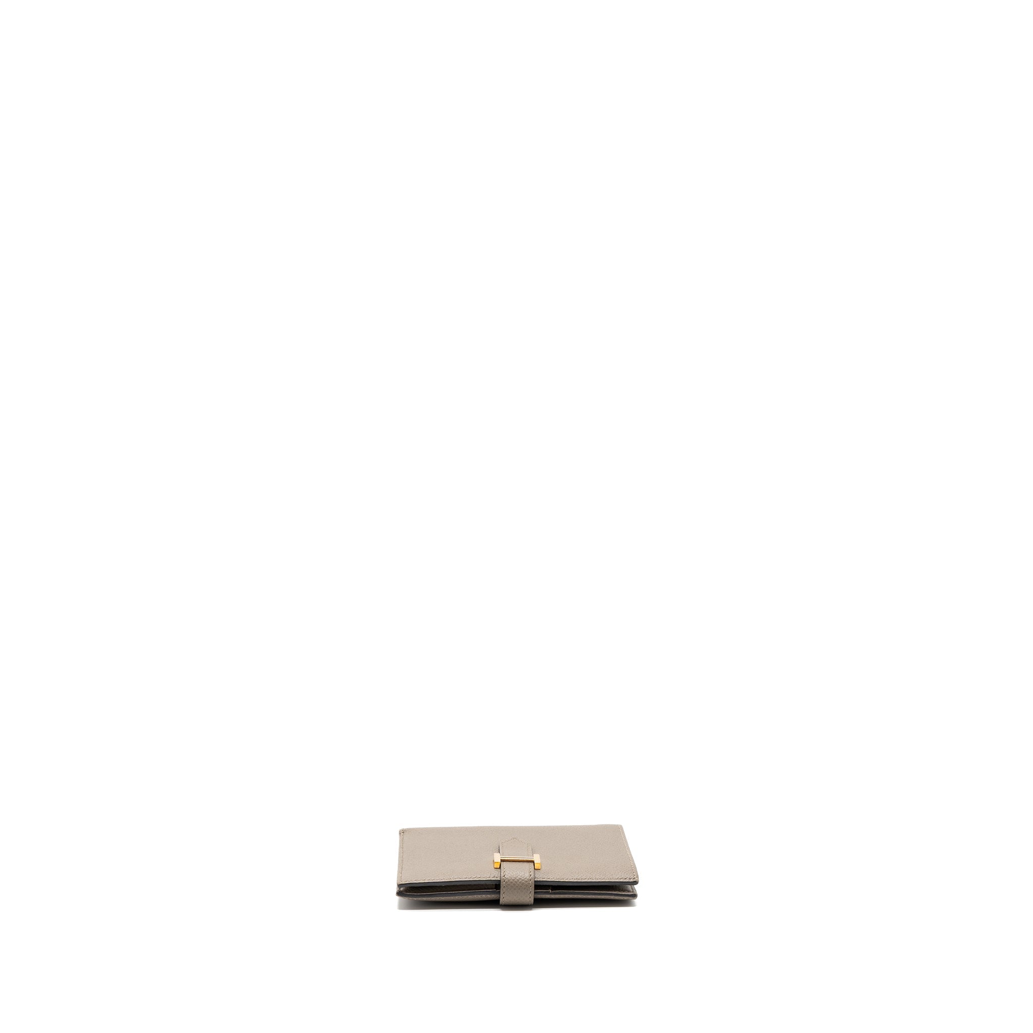 HERMES BEARN COMPACT WALLET EPSOM GRIS ASPHAL GHW