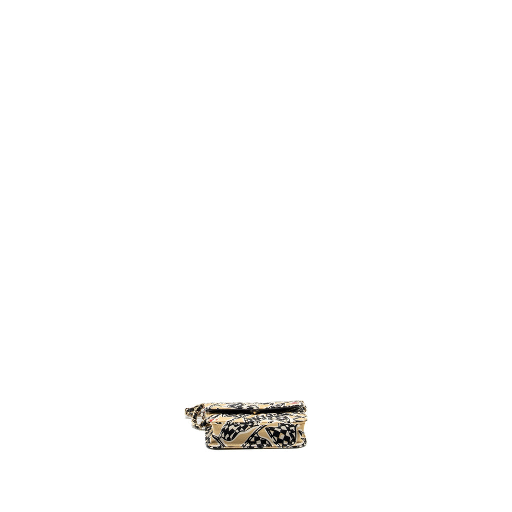 CHANEL MINI CLUTCH WITH CHAIN FABRIC MULTICOLOUR LGHW (MICROCHIP)