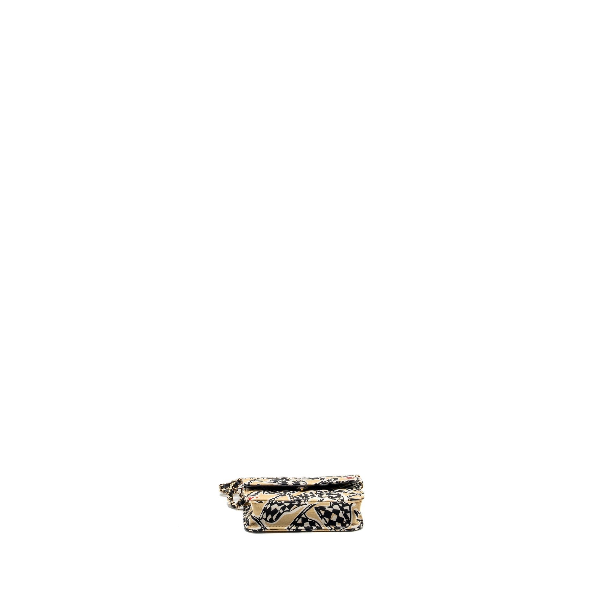 CHANEL MINI CLUTCH WITH CHAIN FABRIC MULTICOLOUR LGHW (MICROCHIP)