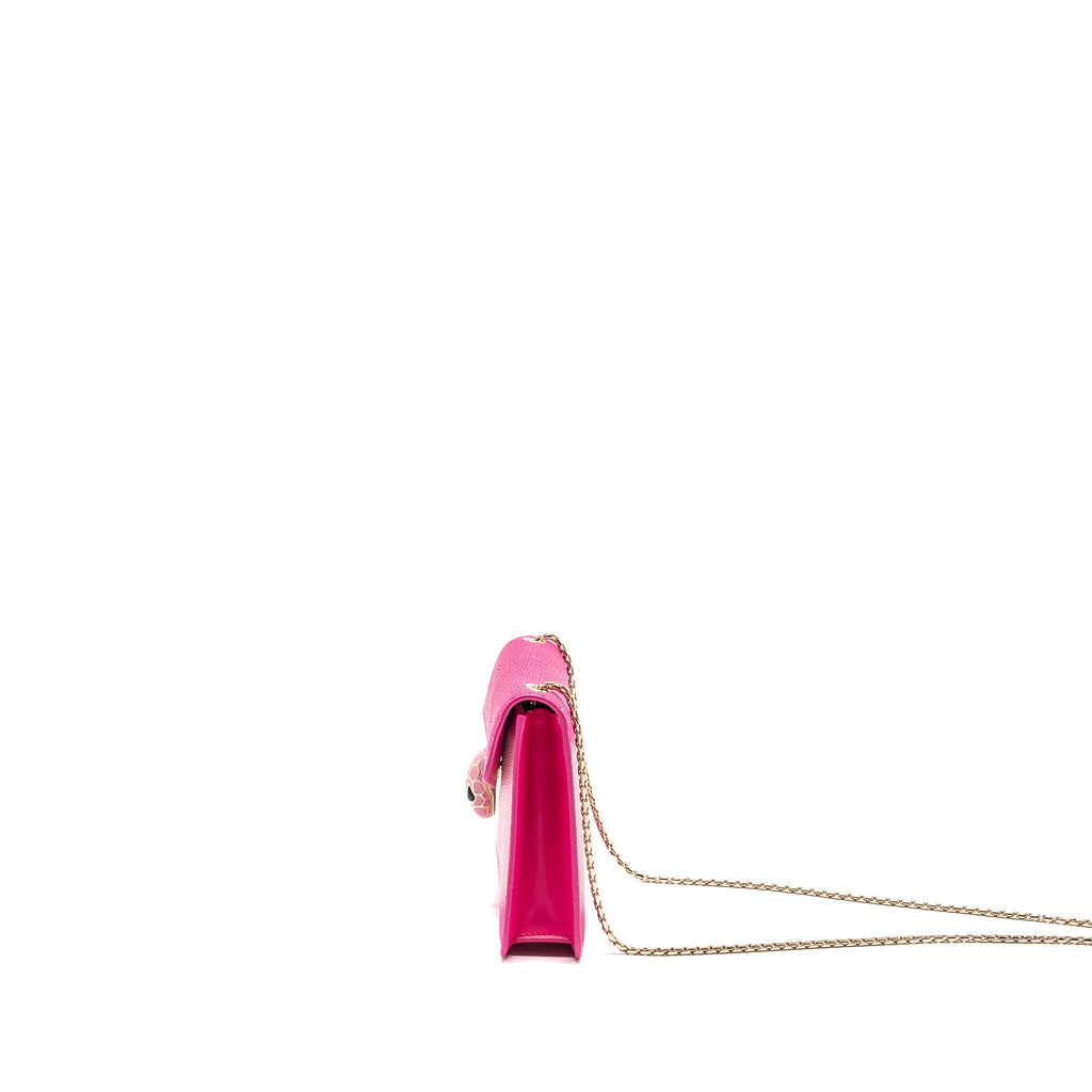 BVLGARI SERPENTI FOREVER BAG GALUCHAT IRIDESCENT PINK GHW