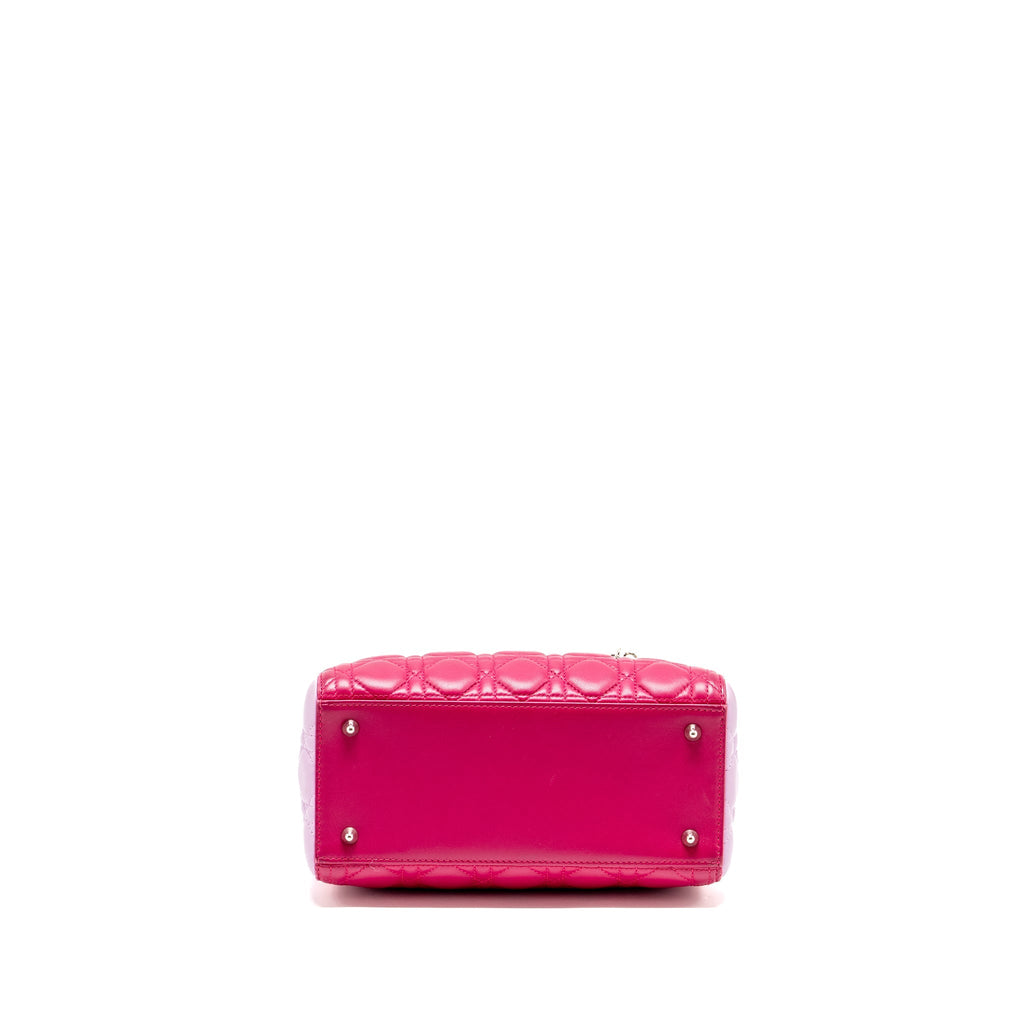 DIOR MEDIUM LADY DIOR LAMBSKIN PINK / MULTICOLOUR SHW