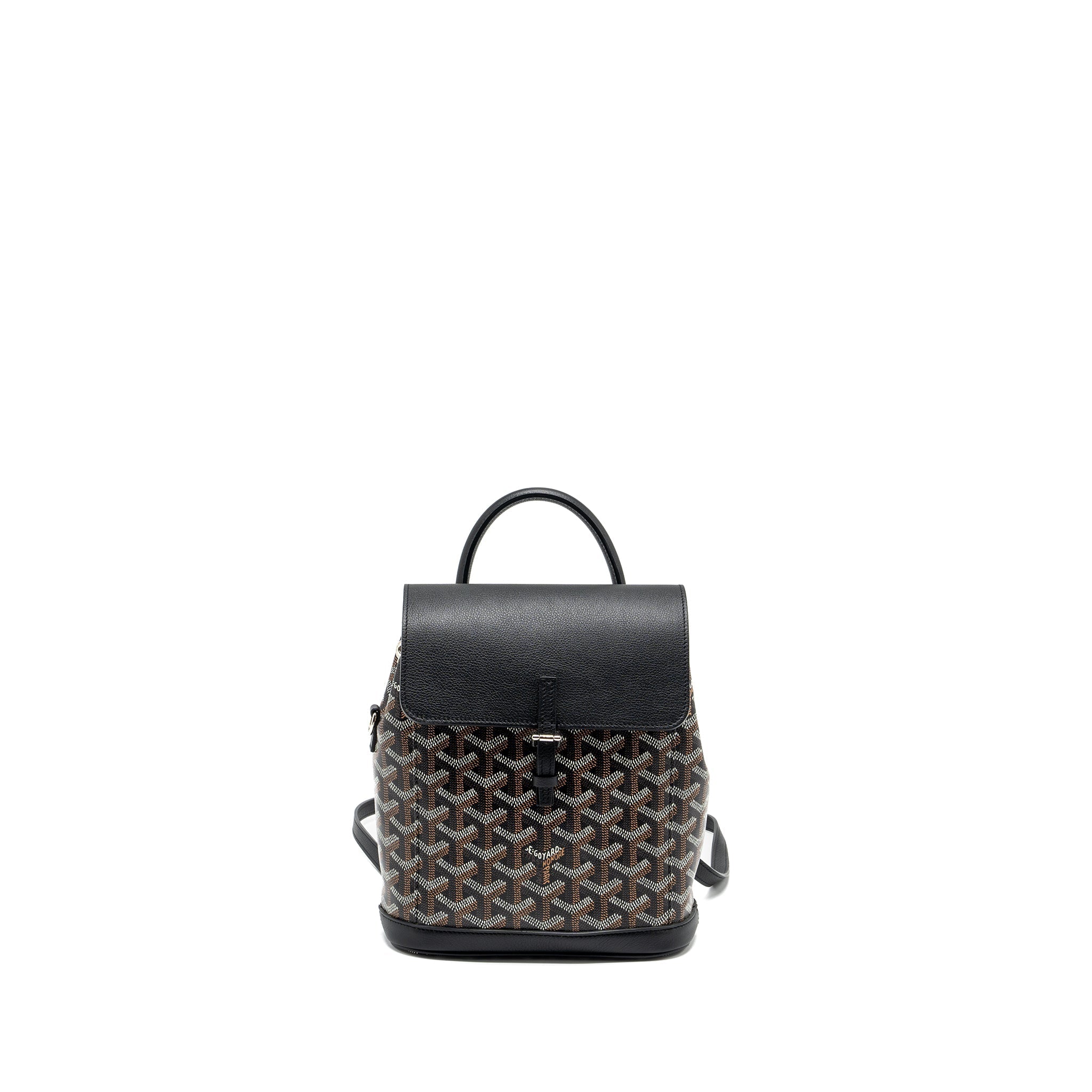 GOYARD MINI ALPIN BACKPACK GOYRADLINE CANVAS / LEATHER BLACK SHW