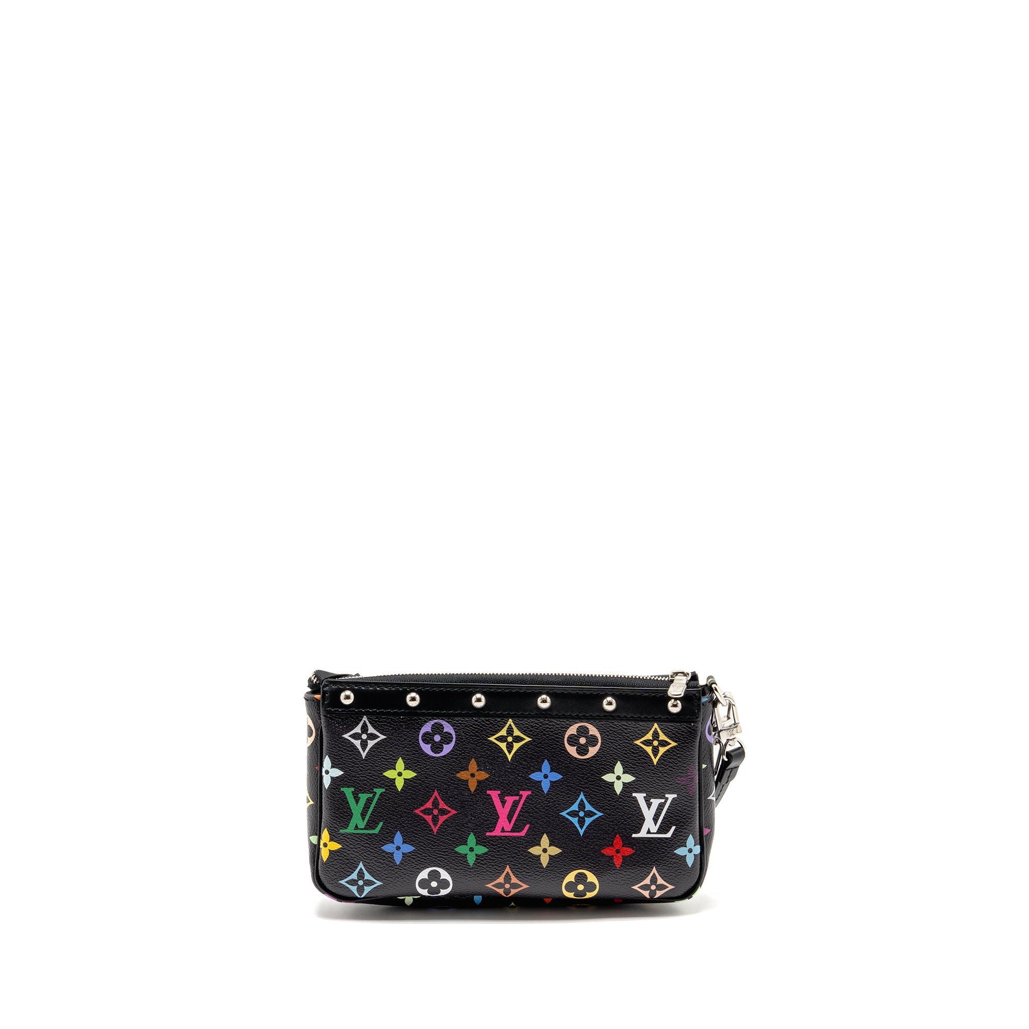 LOUIS VUITTON X TAKASHI MURAKAMI POCHETTE ACCESSORIES MULTICOLOUR MONOGRAM CANVAS BLACK SHW