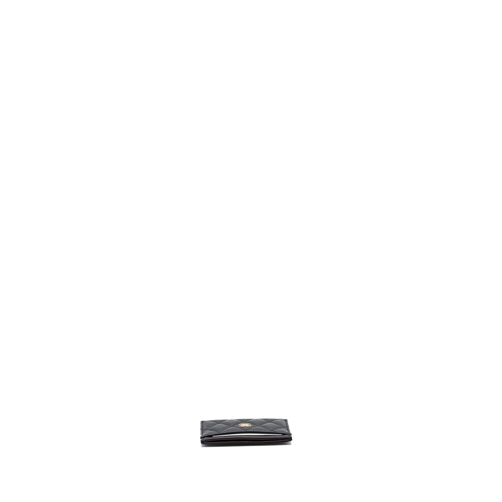 CHANEL CLASSIC CARD HOLDER CAVIAR BLACK GHW (MICROCHIP)
