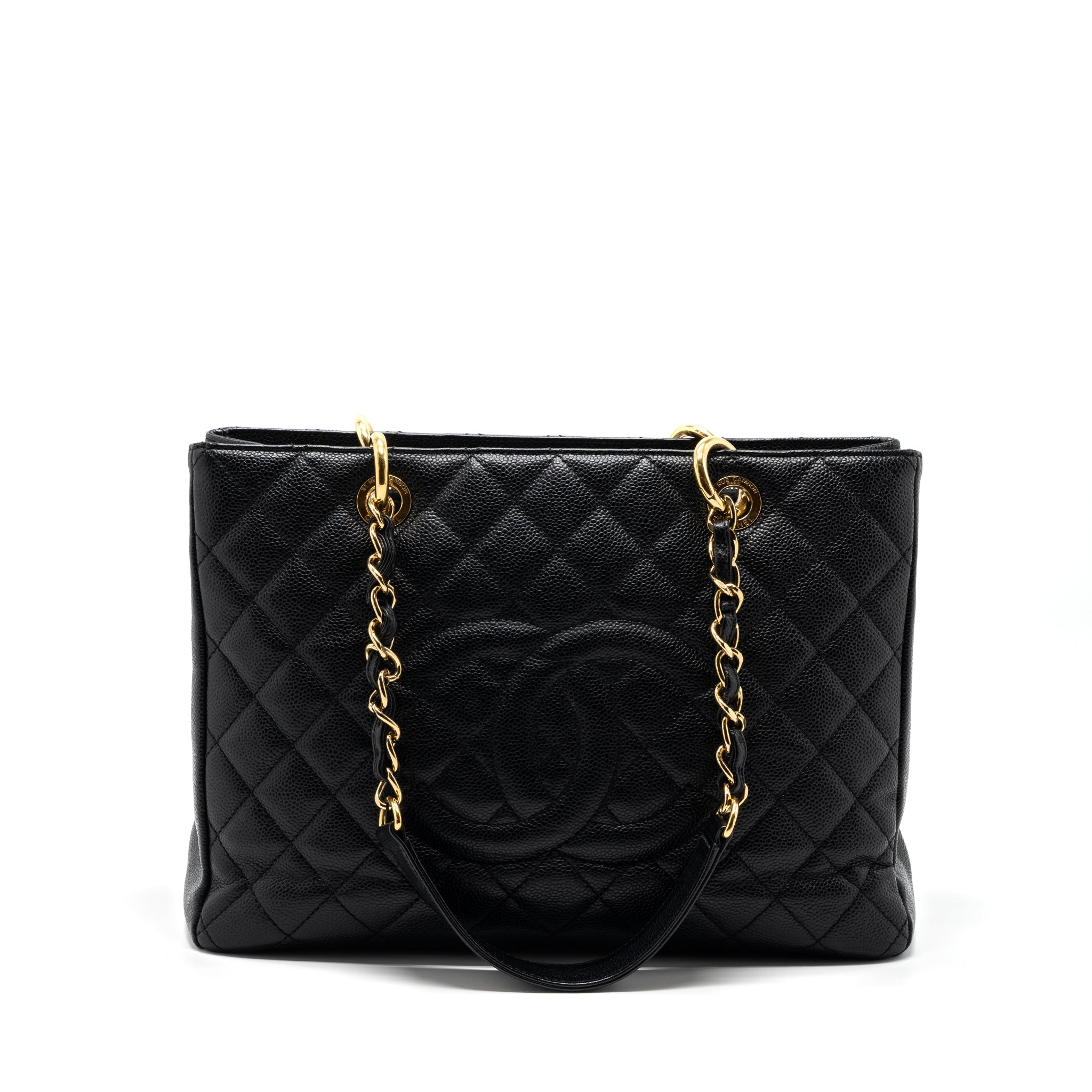 CHANEL GRAND SHOPPING TOTE CAVIAR BLACK GHW