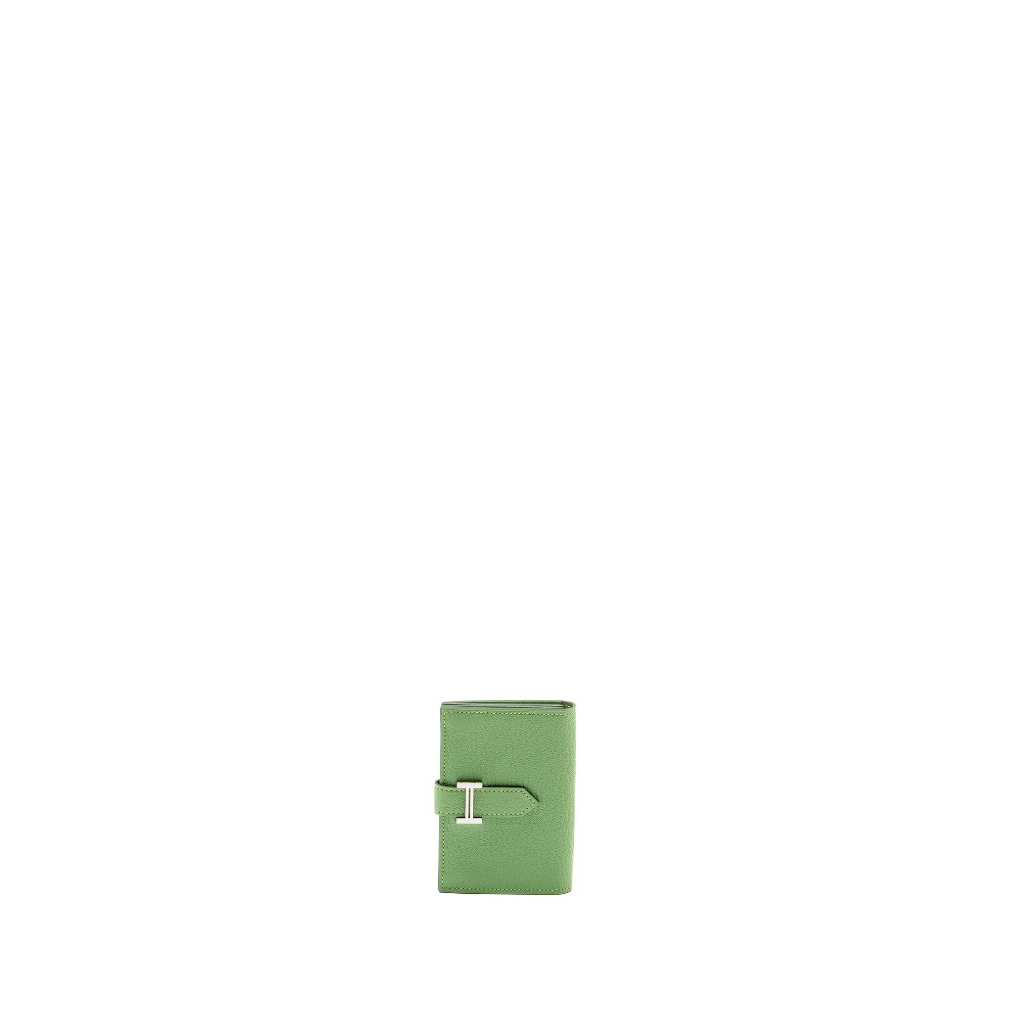 HERMES BEARN COMPACT WALLET CHEVRE MYSORE VERT CRIQUET SHW