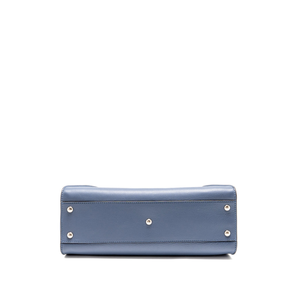 FENDI MEDIUM PEEKABOO CALFSKIN BLUE MULTICOLOUR HARDWARE