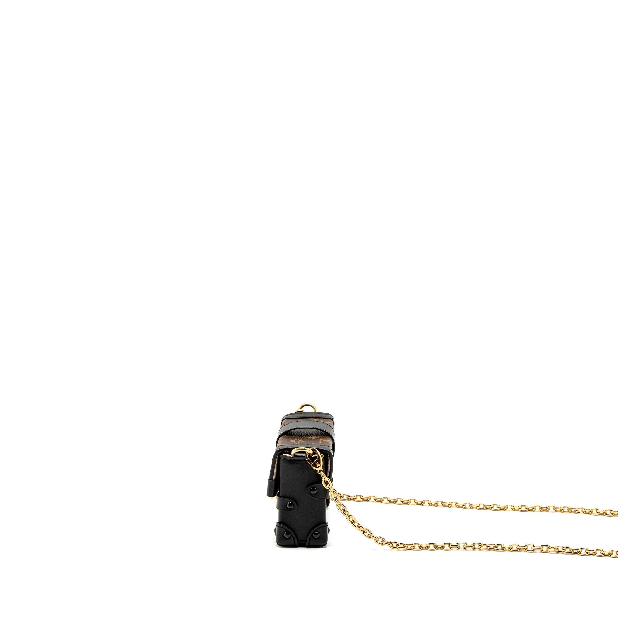 LOUIS VUITTON PETITE MALLE NECKLACE/MINI CHAIN BAG MONOGRAM CANVAS GHW