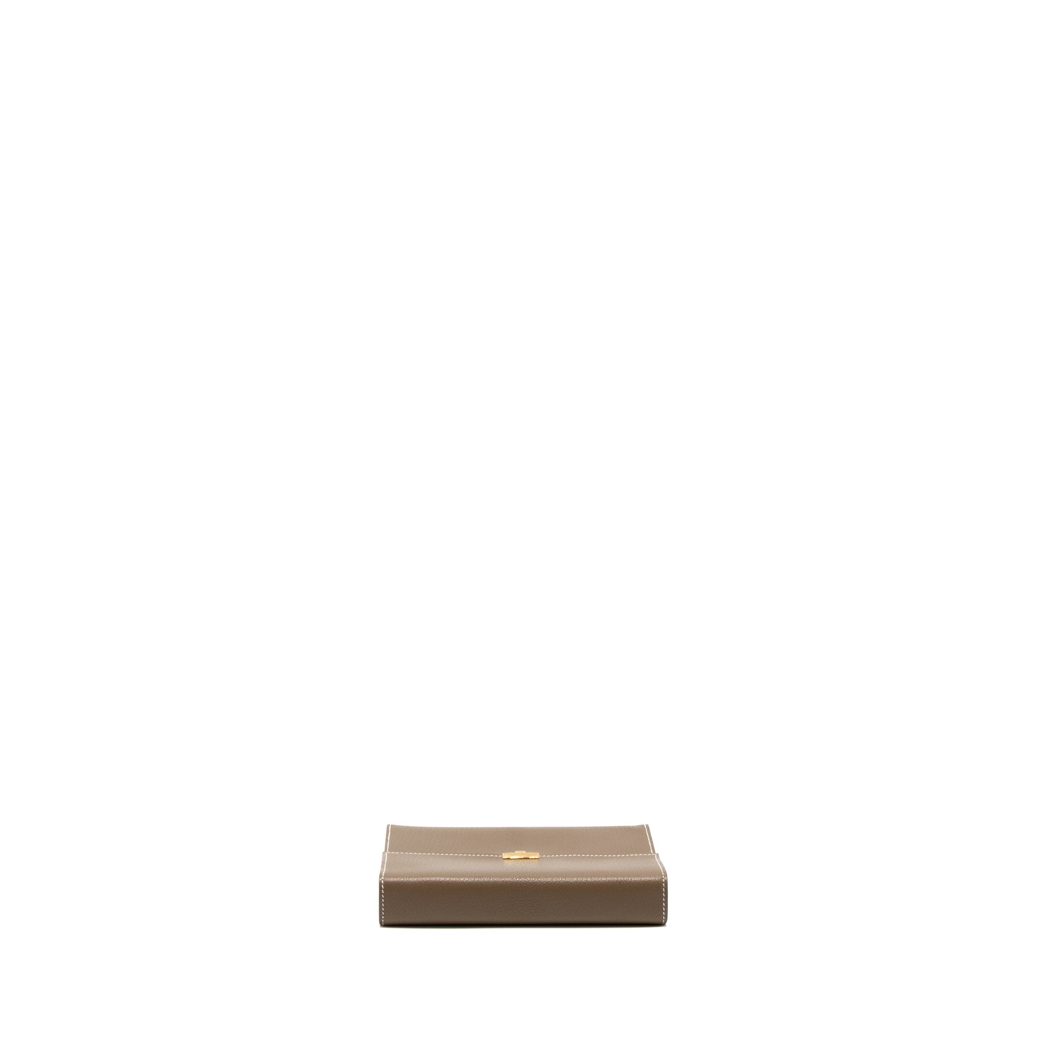 HERMES CLIC 16 WALLET CHÈVRE MYSORE ETOUPE GHW