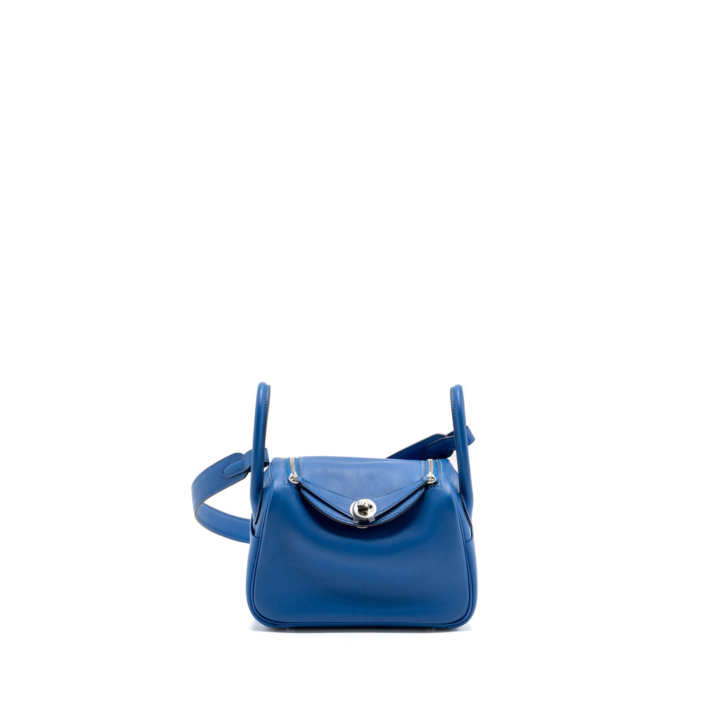 HERMES MINI LINDY SWIFT BLUE FRANCE / BLUE SAPHIR SHW