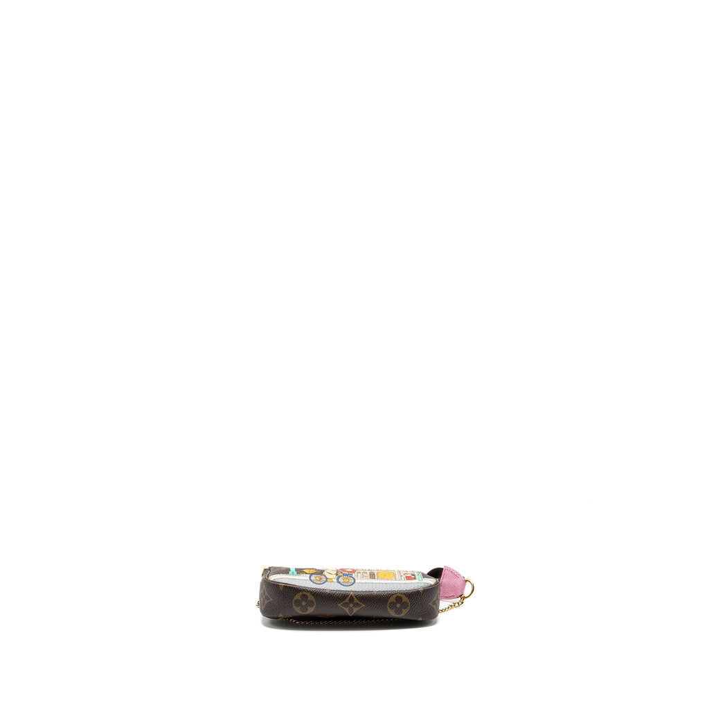 LOUIS VUITTON MINI POCHETTE HOLIDAY LIMITED PRINT MONOGRAM CANVAS GHW
