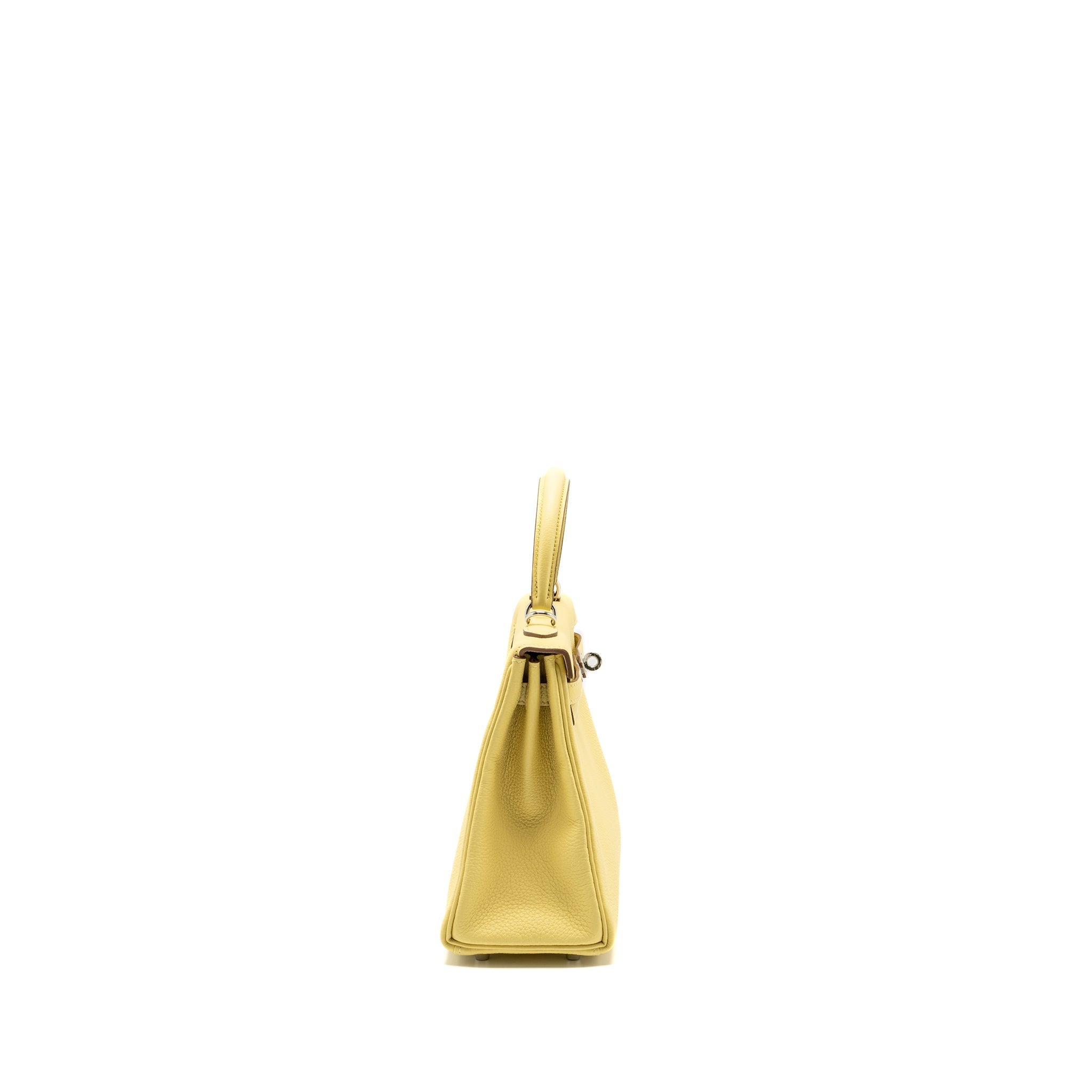 HERMES KELLY 25 TOGO 1Z JAUNE POUSSIN SHW