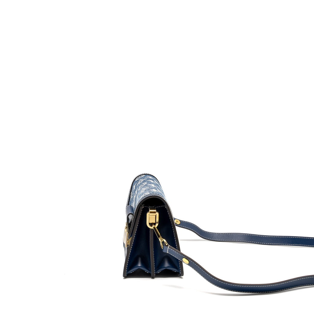 LOUIS VUITTON MINI DAUPHINE DENIM BLUE GHW